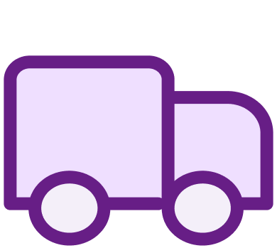 Truck icon representing worldwide shipping or global delivery.