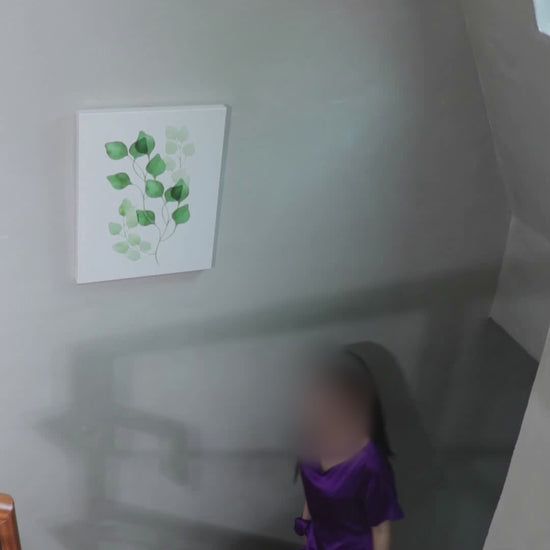 Video demonstrating the Royal Purple mulberry silk maxi dress in motion, as a woman ascends and descends stairs. The video captures the dress from various angles and movements, showcasing its elegant drape, fluidity, and comfortable fit during real-life activity, emphasizing its suitability for everyday wear.